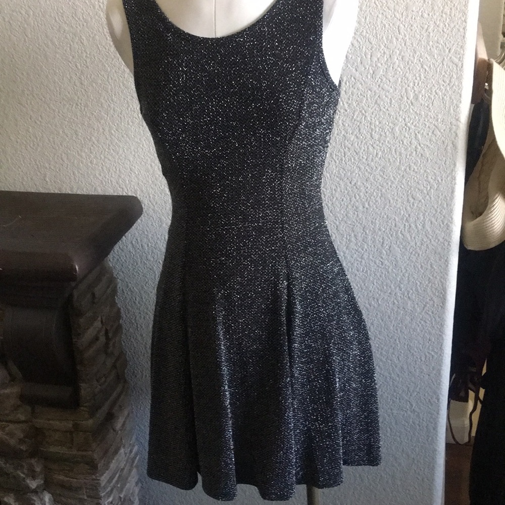Beautiful blk and silver sparkly dress.